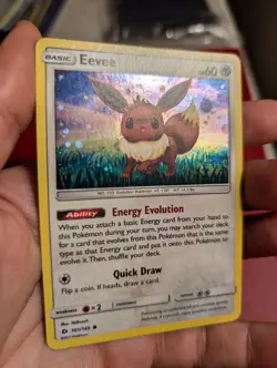 Pokemon Card Eevee Sun & Moon 101/149 Cosmos Holo Common Near Mint Condition - Image 4