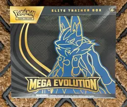 Pokemon TCG Mega Evolution Lucario ETB Elite Trainer Box New Factory Sealed READ - Image 1