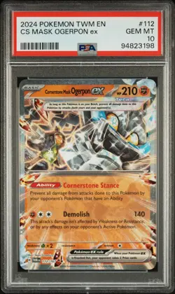 PSA 10 - 2024 Pokemon Twm En-Twilight Masquerade 112 Cs Mask Ogerpon Ex - Image 1