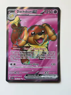 Dachsbun EX 160/142 - Pokemon S&V Stellar Crown Full Art Ultra Rare NM - Image 1