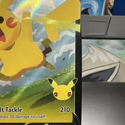 Mint Pikachu v Pokemon TCG SWSH143 Celebrations Card Promo - Image 5