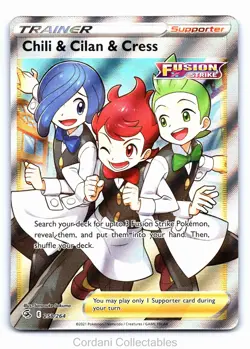 Chili & Cilan & Cress 258/264 - Fusion Strike - Pokemon Card - Near Mint - Image 1