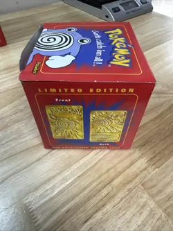 Nintendo Pokemon POLIWHIRL Burger King Trading Card Gold Plate 23k Red Bx SEALED - Image 2