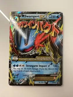Pokemon MEGA M Swampert EX Ultra Rare XY87 Black Star Promo Holo TCG Card - Image 1