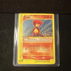 Pokemon Magby Expedition Holo Card 17/165 LP! Free Shipping! - Image 1