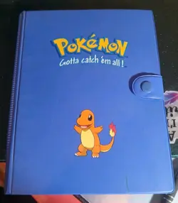 Vintage 1999 Pokemon Snap Binder Blue Charmander, Topps Movie Cards - Image 1
