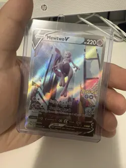 Pokemon Go Mewtwo v Full Alr Art Holo Ultra Rare Card 072/078 Pokemon TCG NM - Image 3