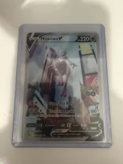 Pokemon Go Mewtwo v Full Alr Art Holo Ultra Rare Card 072/078 Pokemon TCG NM - Image 5
