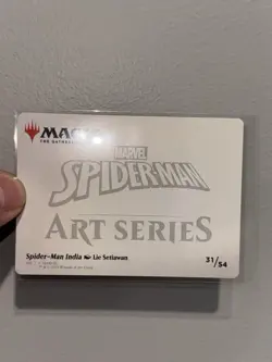 Spider Man Gold Stamped Art Card 31/54 Near Mint Condition - Image 2