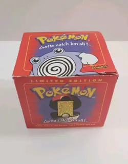 23K Gold Plated POLIWHIRL Trading Card 1995 Burger King Pokemon NIP Sealed - Image 1