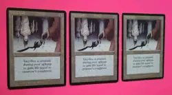 Magic the Gathering MTG Legends LIFE CHISEL X 3 (1 LP/EX & 1 MP & 1 HP) U 1994! - Image 2