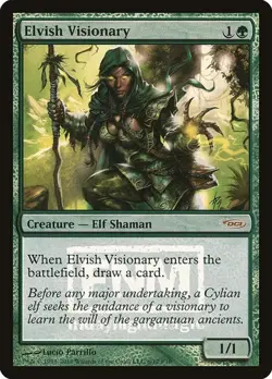 Elvish Visionary - Foil Promo Friday Night Magic 2010 LP MTG - Image 1