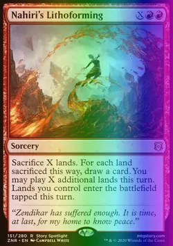 Magic the Gathering MTG Nahiri's Lithoforming (151) Zendikar Rising LP FOIL - Image 1