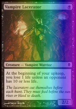 Magic the Gathering MTG Vampire Lacerator (115) Zendikar MP FOIL - Image 1