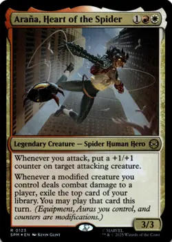 MTG Arana, Heart of the Spider Foil NM Marvel's Spider-Man Magic 123 - Image 1