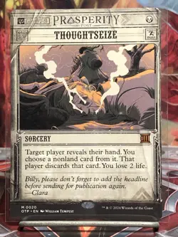 Thoughtseize (Non-foil) Outlaws of Thunder Junction: Breaking News 0020 M MTG - Image 1