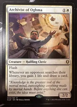 MTG Archivist of Oghma PACK FRESH NM Baldur's Gate Rare White Cleric Flash Draw - Image 1