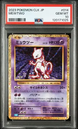 Mewtwo PSA 10 2023 Pokemon CLK Japan 014/032 Classic Kira Card - Image 1