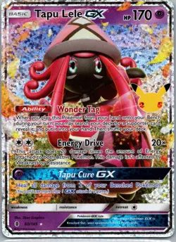 Pokemon TCG Tapu Lele-GX 60/25 Celebrations: Classic Collection Holo LP - Image 1