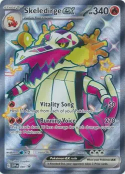 SKELEDIRGE EX SVP081 SCALET & VIOLET POKEMON (SHINY FULL ART PROMO, NM) - Image 1