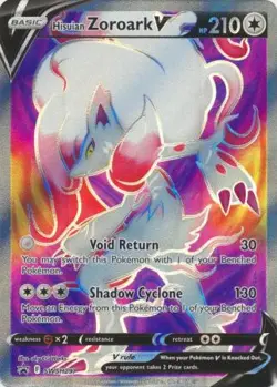HISUIAN ZOROARK V SWSH297 SWORD & SHIELD POKEMON (FULL ART PROMO, NM) - Image 1