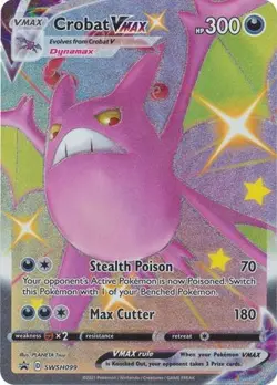 CROBAT VMAX SWSH099 SWORD & SHIELD POKEMON (SHINY FULL ART PROMO, NM) - Image 1