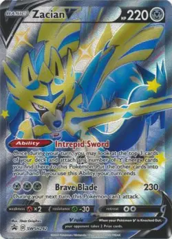 ZACIAN V SWSH292 SWORD & SHIELD POKEMON (SHINY FULL ART PROMO, NM) - Image 1