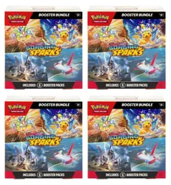 Pokemon TCG SV8 Surging Sparks Booster Bundle Lot - 4 Sealed Boxes - Image 1