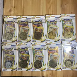 Pokemon Brilliant Stars Checklane Blister Pack - Eevee or Flapple - Lot of 10 - Image 1