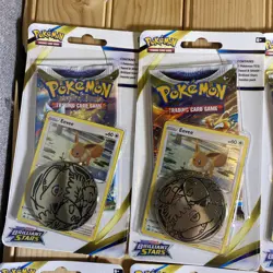 Pokemon Brilliant Stars Checklane Blister Pack - Eevee or Flapple - Lot of 10 - Image 2