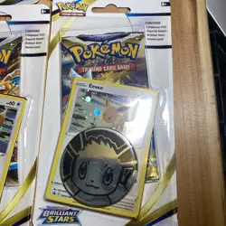 Pokemon Brilliant Stars Checklane Blister Pack - Eevee or Flapple - Lot of 10 - Image 5