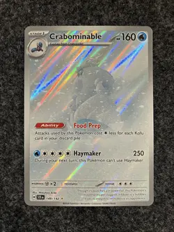 Crabominable 149/142 Stellar Crown Illustration Rare Holo Pokemon TCG NM - Image 1