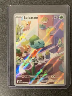 Pokemon TCG: Bulbasaur 143/142 Illustration Rare Sv07: Stellar Crown Holo (NM) - Image 1