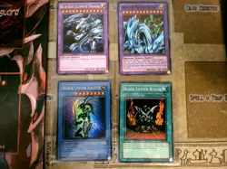 YUGIOH DRAGON MASTER KNIGHT + BLUE-EYES ULTIMATE DRAGON + BLACK LUSTER SOLDIER - Image 1