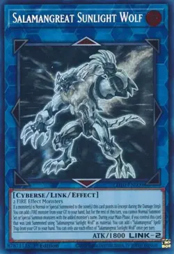 Yu-Gi-Oh! Salamangreat Sunlight Wolf LD10-EN000 Ghost Rare 1st Ed NM - Image 1