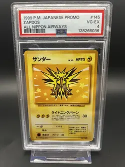 Pokemon Card Zapdos No. 145 All Nippon Airways 1999 Promo PSA 5 EX - Image 1
