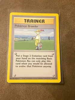 Pokemone TCG Trainer card Pokemon Breeder base set 76/102 - Image 1