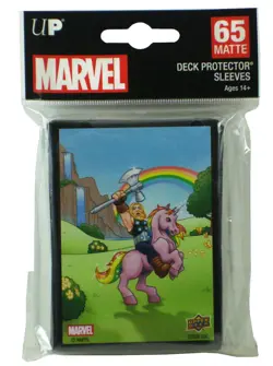 Upper Deck Marvel Deck Protector Collectible Card Sleeves Unicorn Thor 65 Count - Image 1