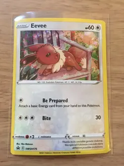 Pokemon Eevee SWSH175 Black Star Promo Trading Card Fusion Strike Pack Fresh - Image 1