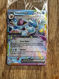 Glaceon Ex Stamped Pokemon Prismatic Evolutions Promo Surprise Box Sealed - Image 1