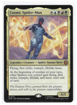 MTG, Cosmic Spider-Man (#0127) Spider-Man, Non-Foil, NM Rare - Image 1