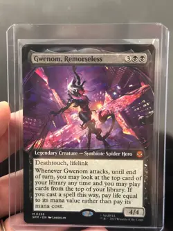 MTG, Gwenom, Remorseless (Extended Art) 256 NM Marvel's Spider-Man Regular - Image 1