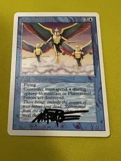 MTG Magic Phantasmal Forces Signed Artist Proof x1 3RD Revised 3ED Mark Poole - Image 1