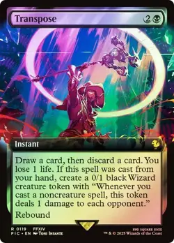NM Extended Art Foil Transpose, MTG, Final Fantasy Commander, Magic, 119 - Image 1