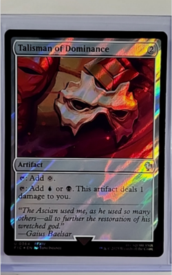MTG Magic the Gathering FIC FFCommander Surge Foil Talisman of Dominance - Image 1