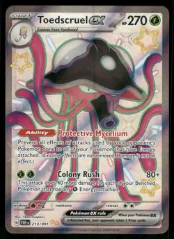 Toedscruel ex - 213/091 Shiny Ultra Rare Holo NM Pokemon SV: Paldean Fates - Image 1