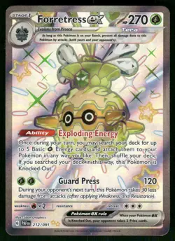 Forretress ex - 212/091 Shiny Ultra Rare Holo NM Pokemon SV: Paldean Fates - Image 1