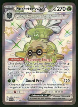 Forretress ex - 212/091 Shiny Ultra Rare Holo NM Pokemon SV: Paldean Fates - Image 1