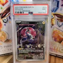 2023 Pokemon SVP Black Star Promo 013 Miraidon Scarlet & Violet ETB PSA 9 Mint - Image 1