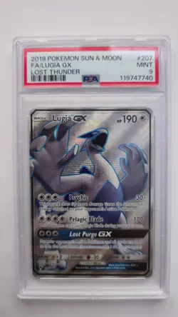 Pokemon Lugia GX Lost Thunder Full Art #207 PSA 9 Mint - Image 1